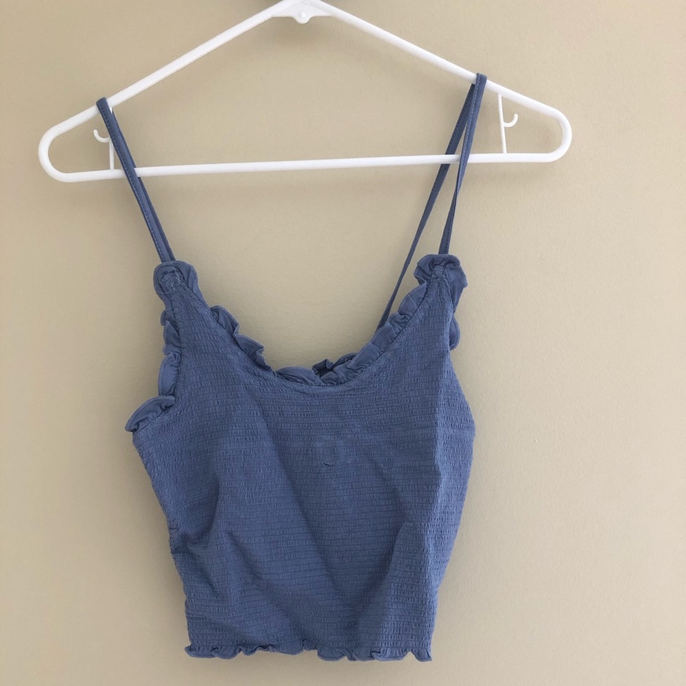 Dusty blue, Cotton On cropped tank, Small,